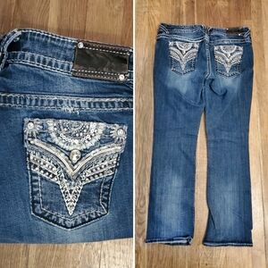 Vigoss Blue Boot Cut  Sz 15/16 Jeans with Embellished Pockets